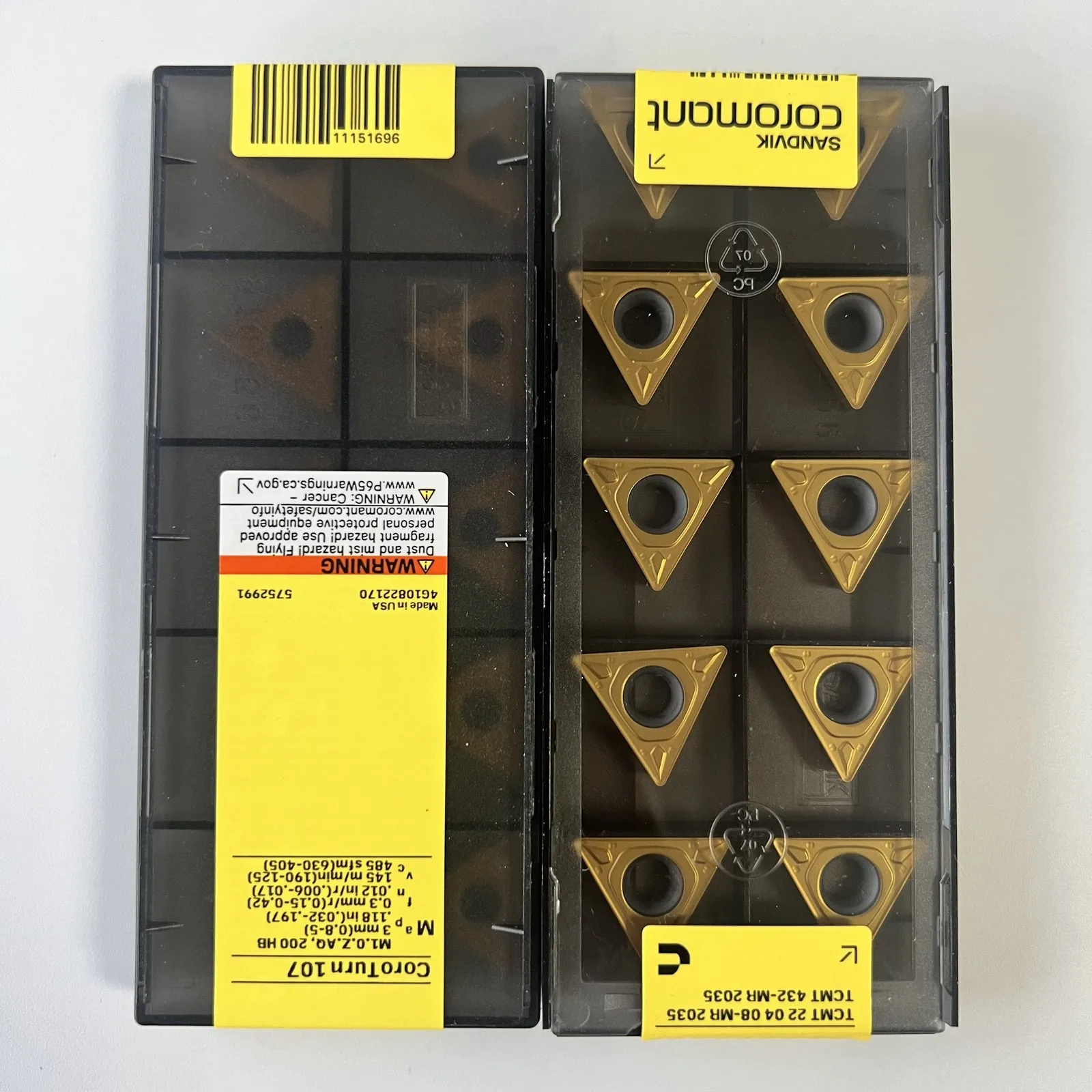 

SANDVIK / TCMT220408-MR 2035 / Оригинальные шведские твердосплавные пластины, 10 шт.