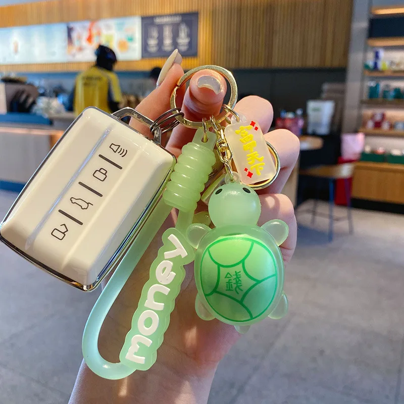 MINISO Cartoon Kleine Schildpad Sleutelhanger Kleurrijke Kleine Schildpad Pop Paar Tas Auto Hangende Decoratie Sleutelhanger Kindercadeau