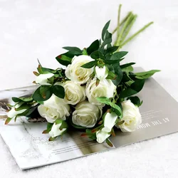68CM Artificial Bulgarian Rose Home Vase Flower Arrangement Accessories Silk Flower Wedding Decoration