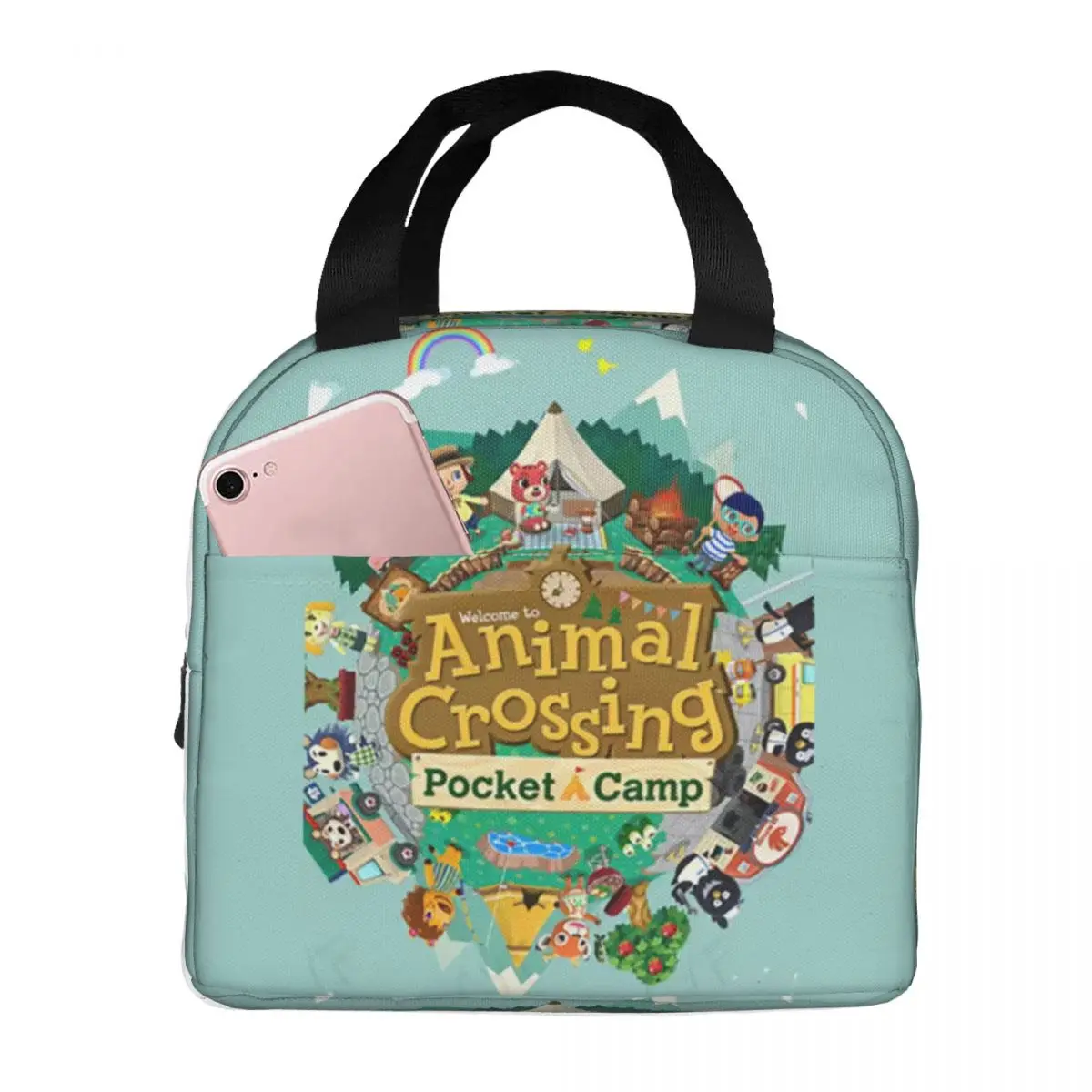 

Anime Cartoon Animal Crossings Insulated Lunch Bag for Women Office Cooler Thermal Food Box Tote Portable Lunch Boxes Container