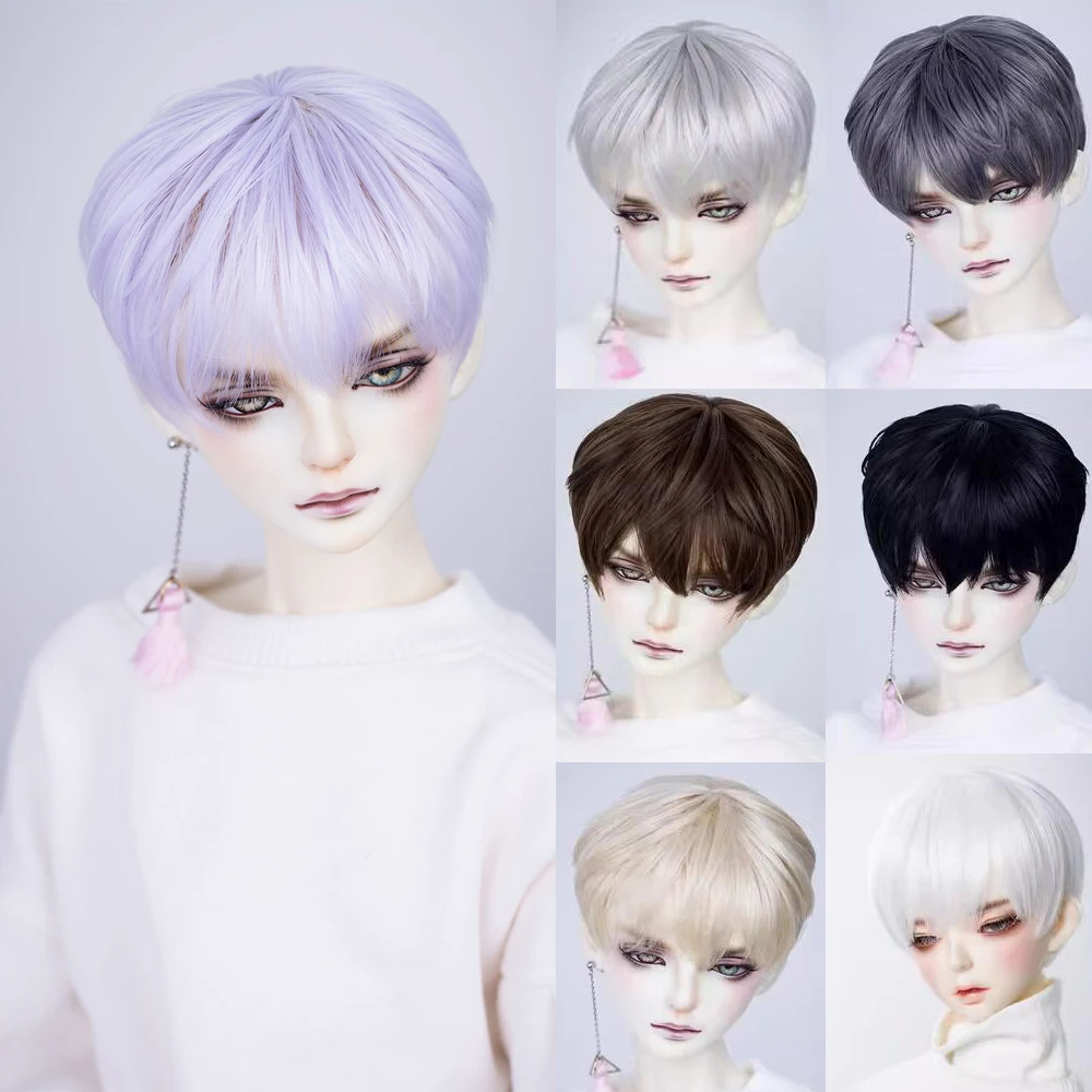 D03-P303ของเล่นแฮนด์เมด1/3 1/4ตุ๊กตา bjd/sd วิกผมตุ๊กตาสีม่วงทอง1ชิ้น