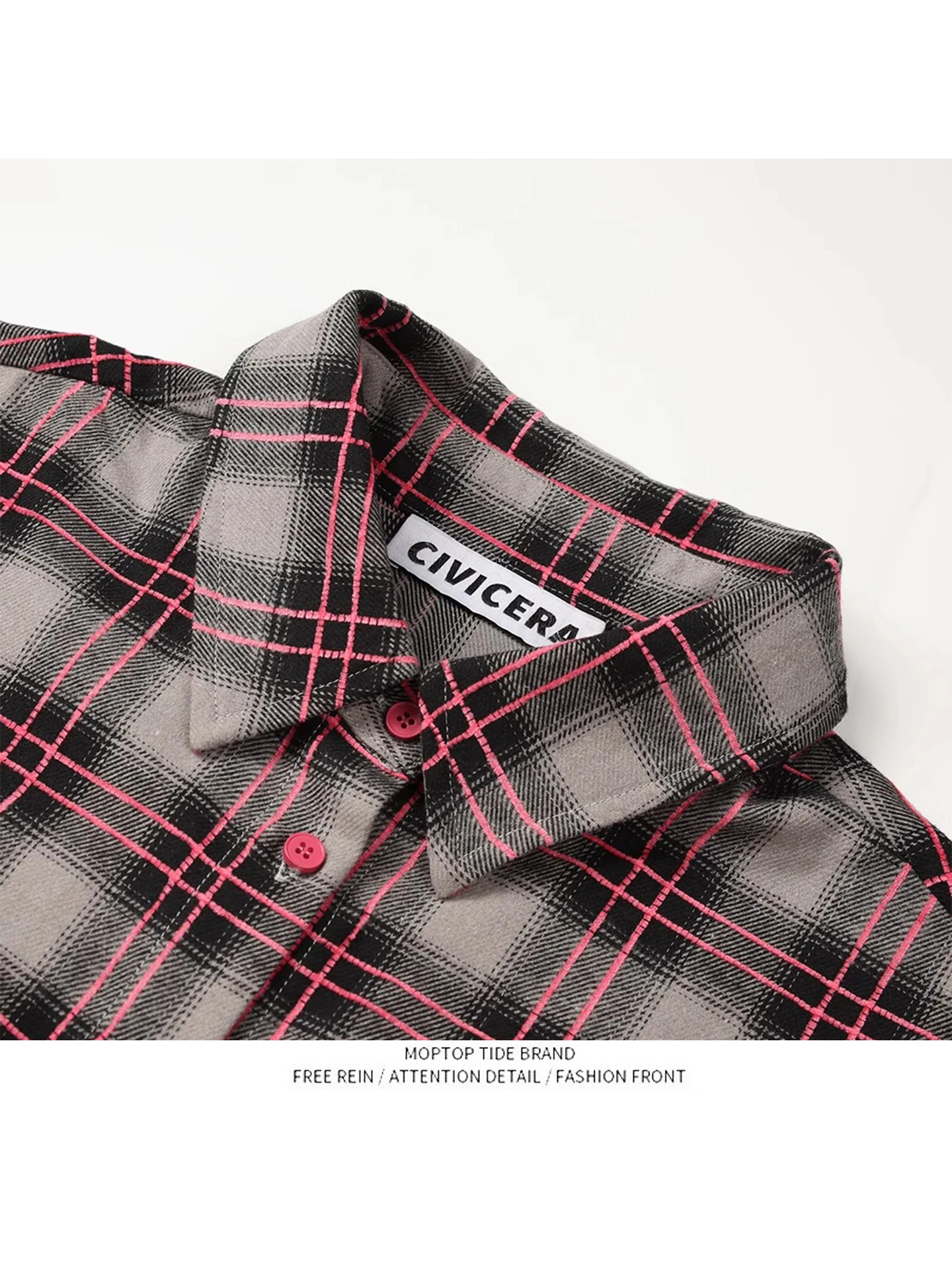 Women Patchwork Plaid Shirts a - Women'S Fashion In The 90S ulasan dan harga