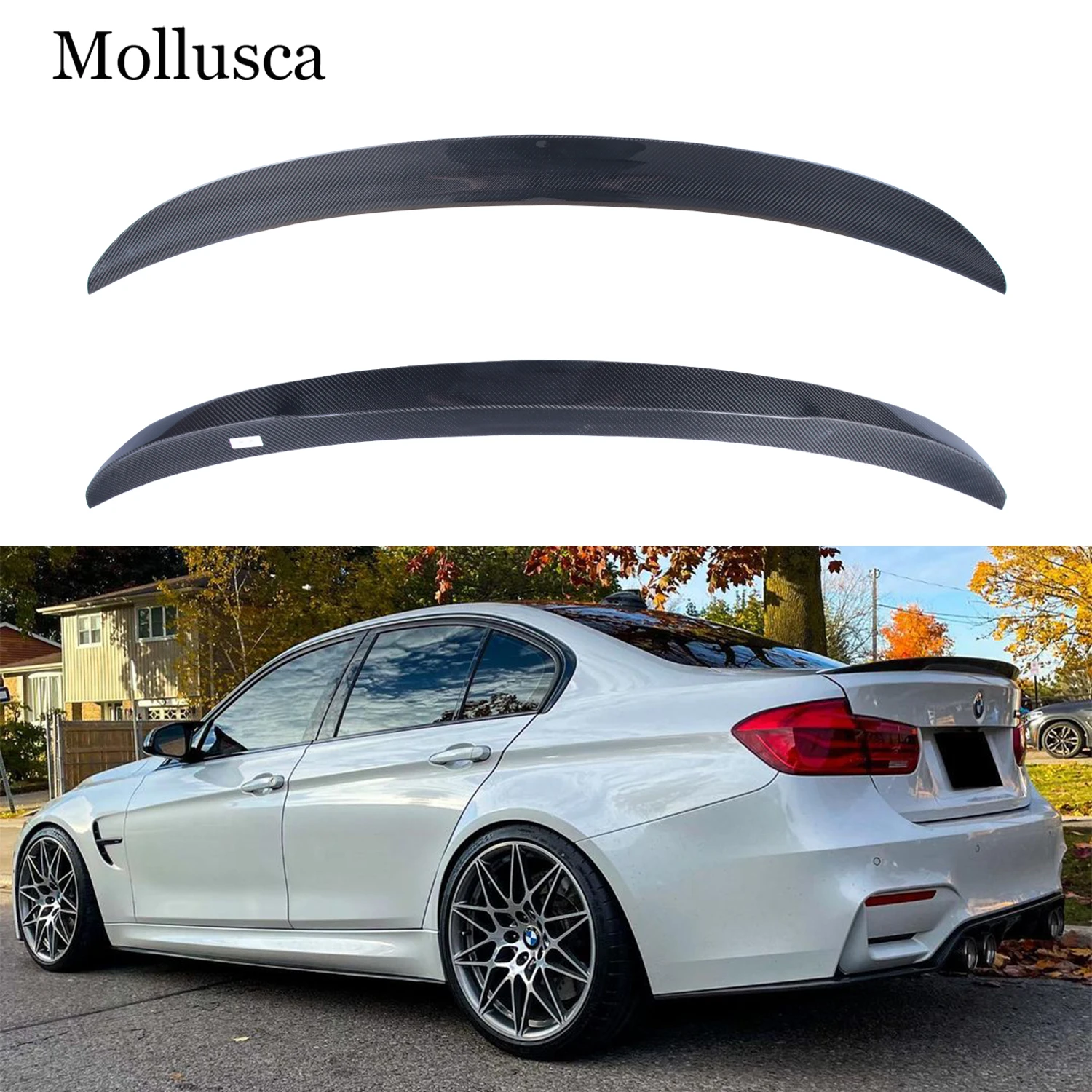 

For BMW 3 Series F30/M3 F80 Sedan AC Style Carbon fiber Rear Spoiler Trunk wing 2011-2019