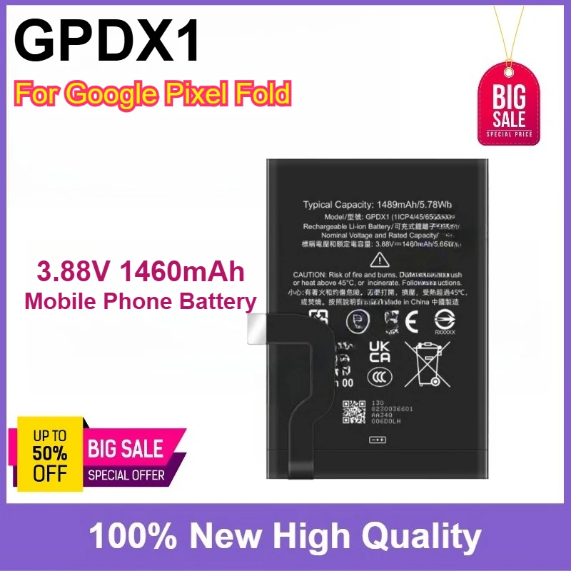 100% New High Quality GPDX1 GT6SS 1460mAh/3267mAh Mobile Phone Battery For Google Pixel Fold