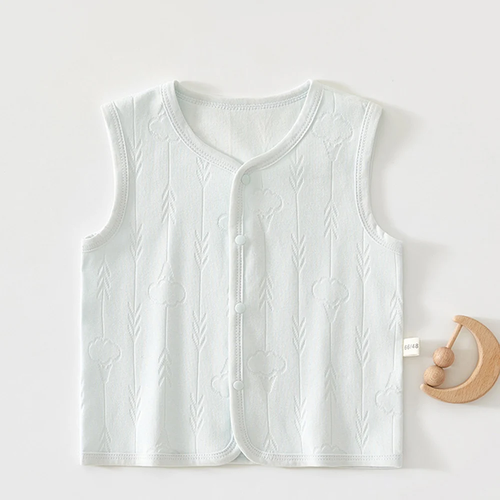 Baby Vest Solid Color Spring Autumn Cotton Baby Outerwear Waistcoat For Boys Girls Unisex Infant Tops