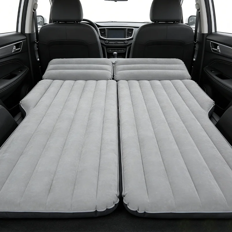 STLF Outdoor Camping Upgraded SUV Trunk Blow up Sleep Mat Flocked Back Seat Quick Inflation Travel Bed Car Air Mattress for Road
