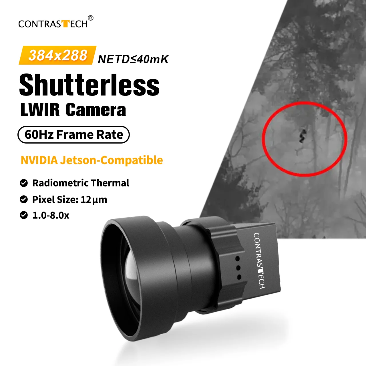 50Hz 12μm 384x288 No-Radiometric Precision Long-Wave IR Camera for Predictive Maintenance and Inspection
