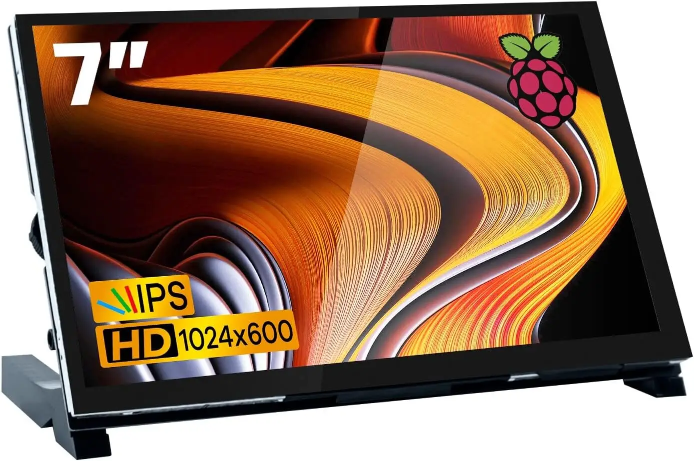

7-дюймовый сенсорный ЖК-монитор IPS с разрешением 1024×600, HDMI-дисплей, совместимый с Raspberry Pi 5/4B/3B+, Windows