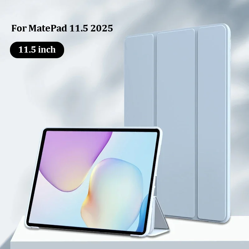 

For Huawei Matepad 11 5 2025 Case Cover Trifold PU Leaher Soft TPU Back Stand Tablet Funda For Huawei Matepad 11.5 Case 2025