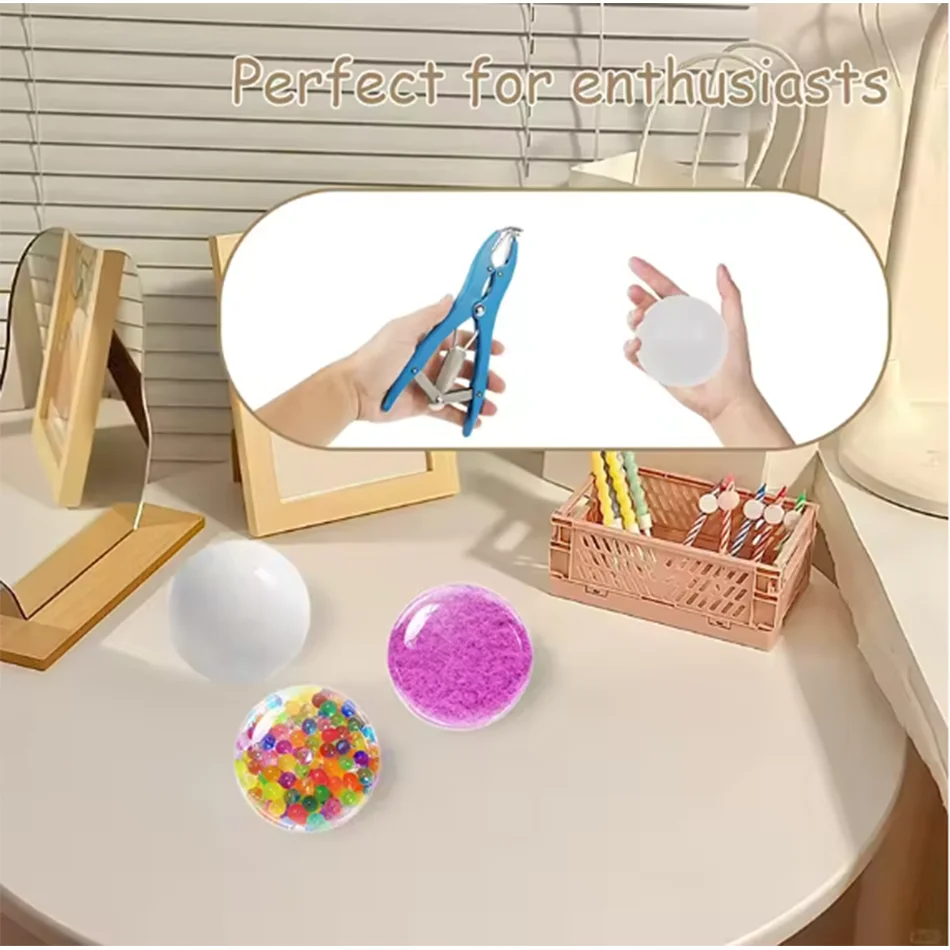 10/15/20Pcs DIY Stress Ball Kit Make Your Own Stress Toy Blank Pressure Ball Skin DIY Kit with Expander Tool Stress Toy for Adul