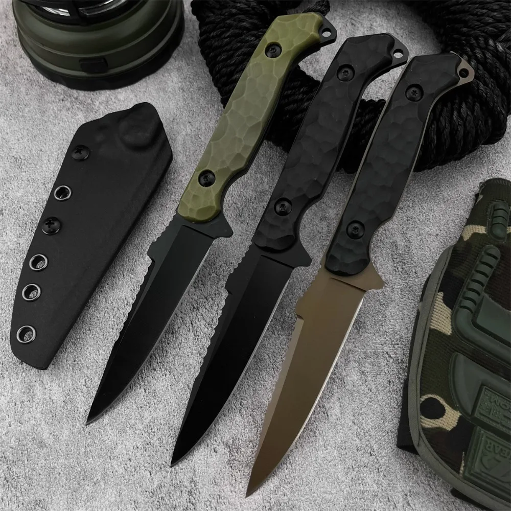 Lightweight EDC Fixed Blade Knife with Kydex Sheath, Nylon Fiber Handle, High Performance Outdoor Jungle Utility Knife