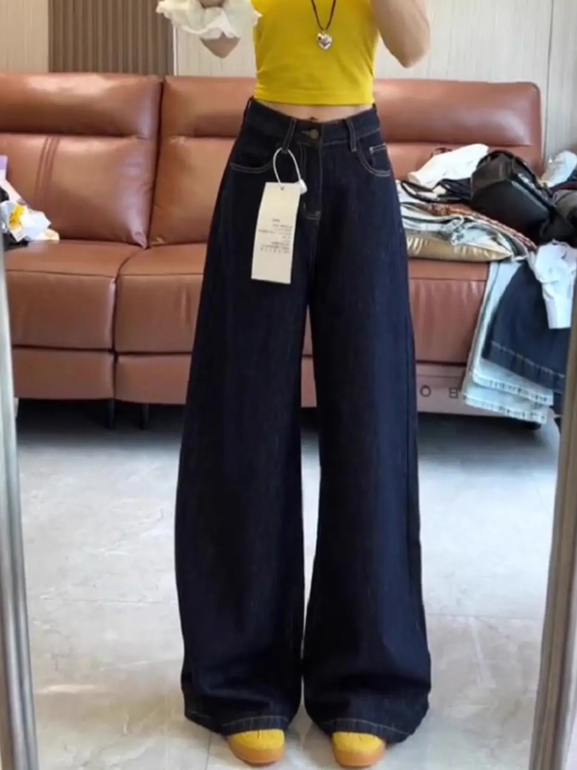Jeans For Women Y2K Clothes Washed Worn Destroyed Torn Frayed Hem Female Denim Fashion Grunge Alternative Punk Rock Gothic Emo view 5