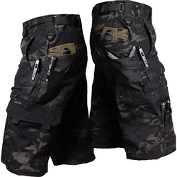 Tactical Cargo Shorts Men Casual Work Pants Camouflage Shorts Multi-pocket Cargo Short Pants Quick Dry Wear-resisting Shorts