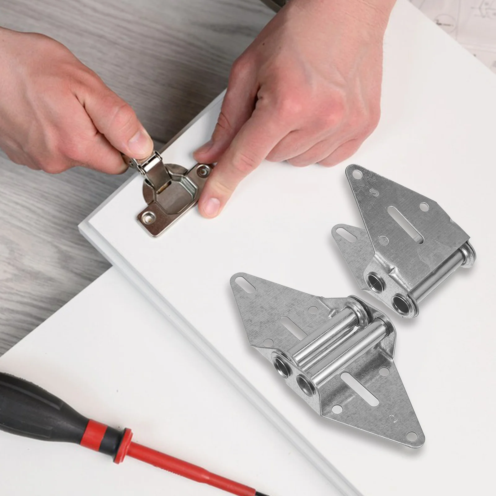 

2Pcs Garage Door Hinge Self Closing Auto Close Spring Loaded Heavy Duty Door Hinges for Residential Commercial Use