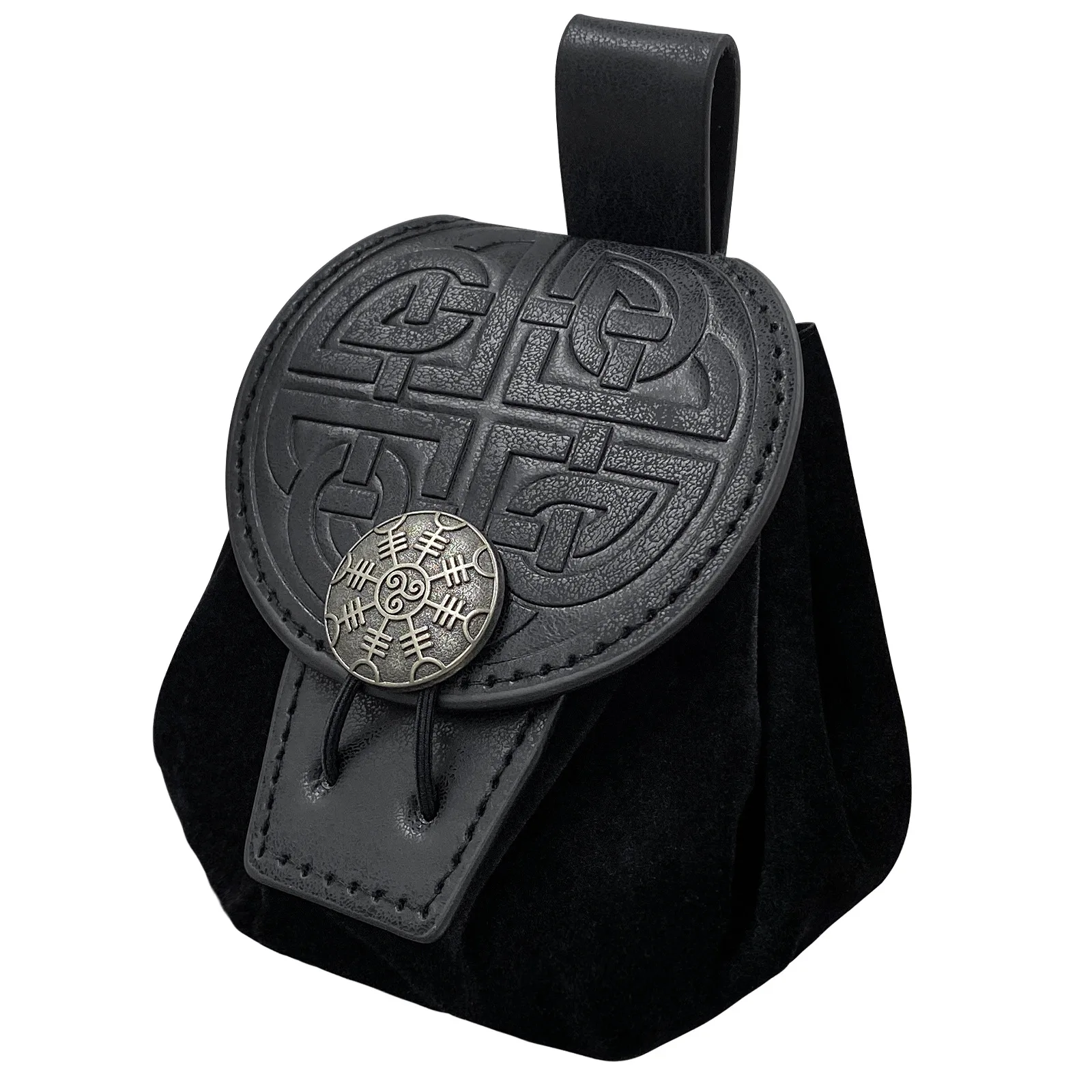 Medieval Disc Bag Nordic Viking Style Retro COSPLAY Prop Embossed Belt Hanging Coin Purse Retro Waist Bag