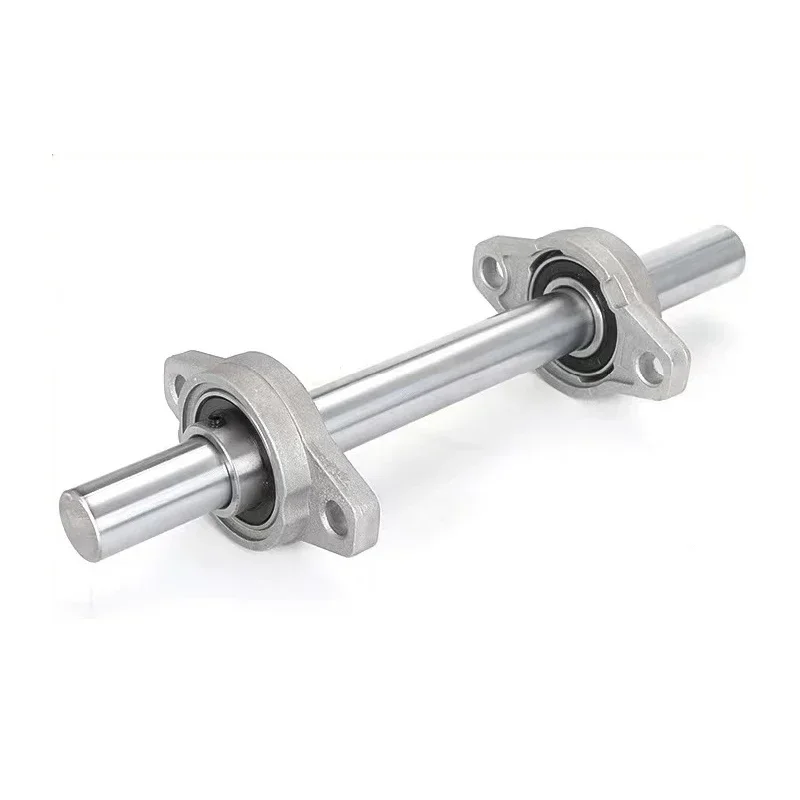 Optical Axis Linear Rail Shaft OD8/10/12/15/16/17/20mm +2PC Zinc Alloy Bore Ball Bearing Pillow Block Mounted Support KP08/KFL08