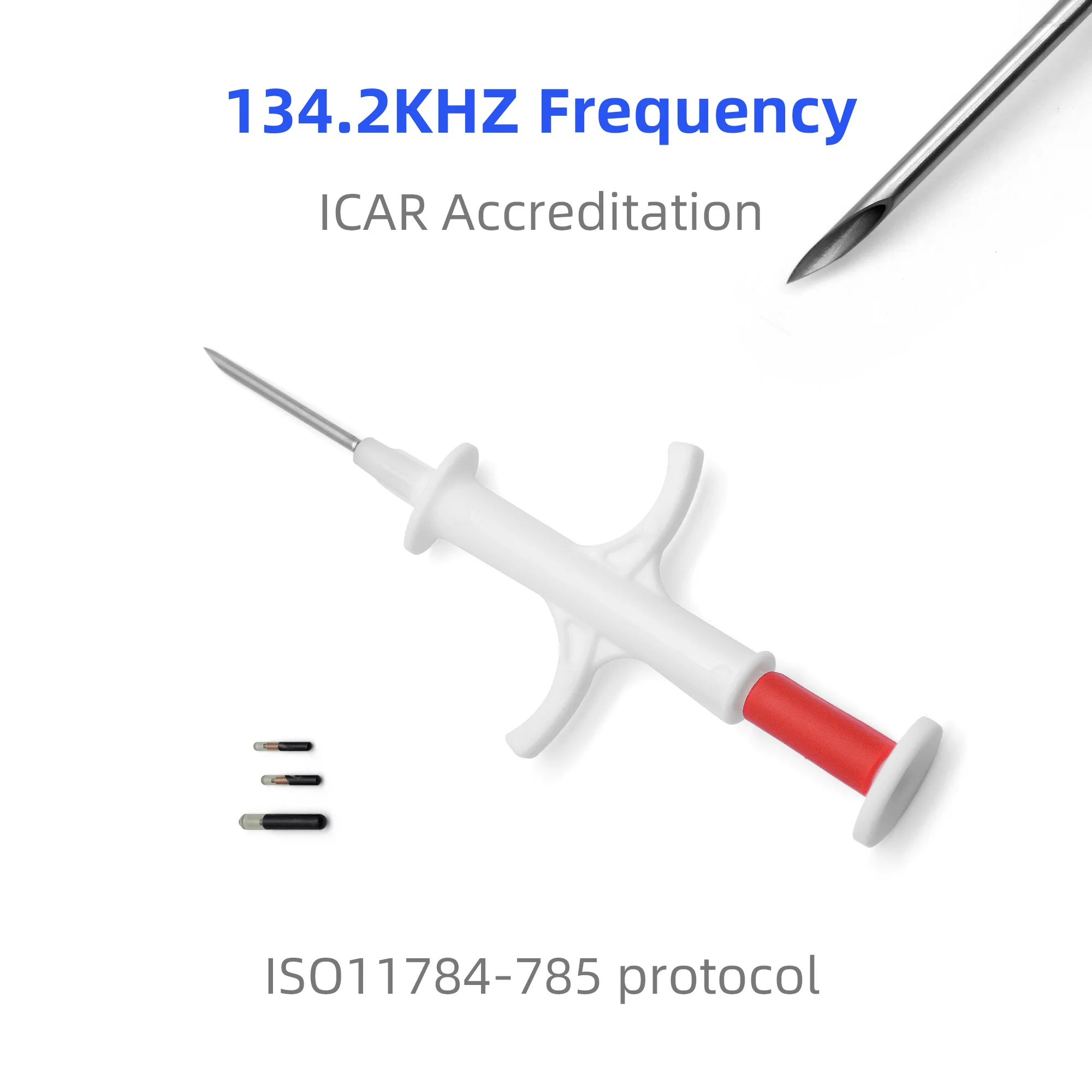 ISO FDX-B 10 قطعة 1.25*7 مللي متر القط الكلب رقاقة الحيوان حقنة ID زرع الحيوانات الأليفة رقاقة إبرة البيطرية تتفاعل حاقن للأسماك تربية الأحياء المائية #5