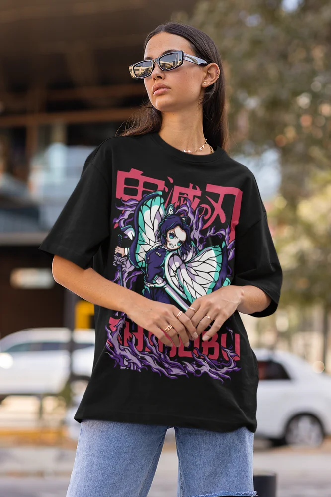 Shinobu Kocho T-Shirt Demon Slayer Kimetsu No Yaiba Sweater Anime Soft Tee