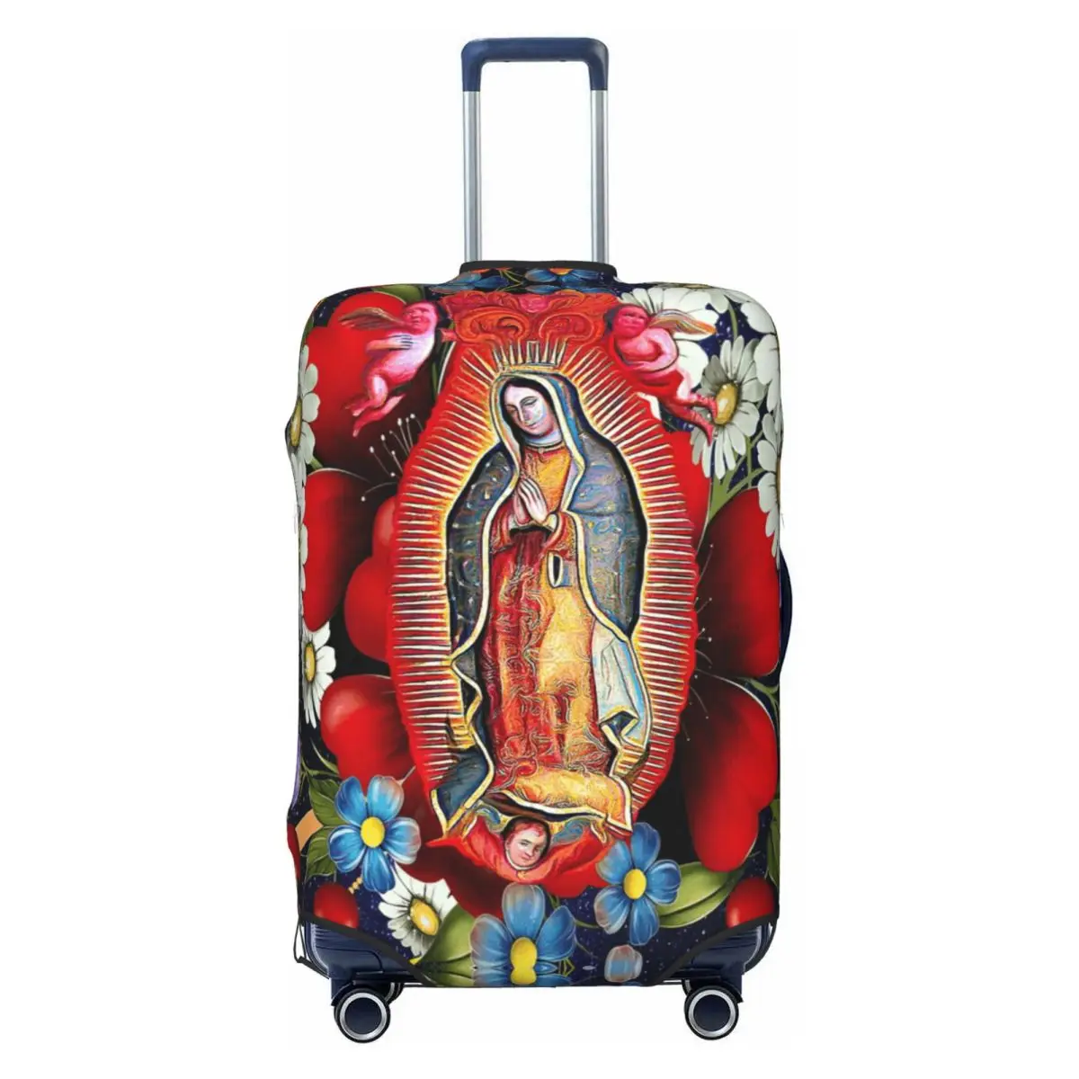 

Чехол для багажа «Маленька Гваделупской», мексиканская Дева Мария, Мексика, цветы, Tilma, дорожный чемодан, защитные чехлы, подходит для 18-32 дюймов
