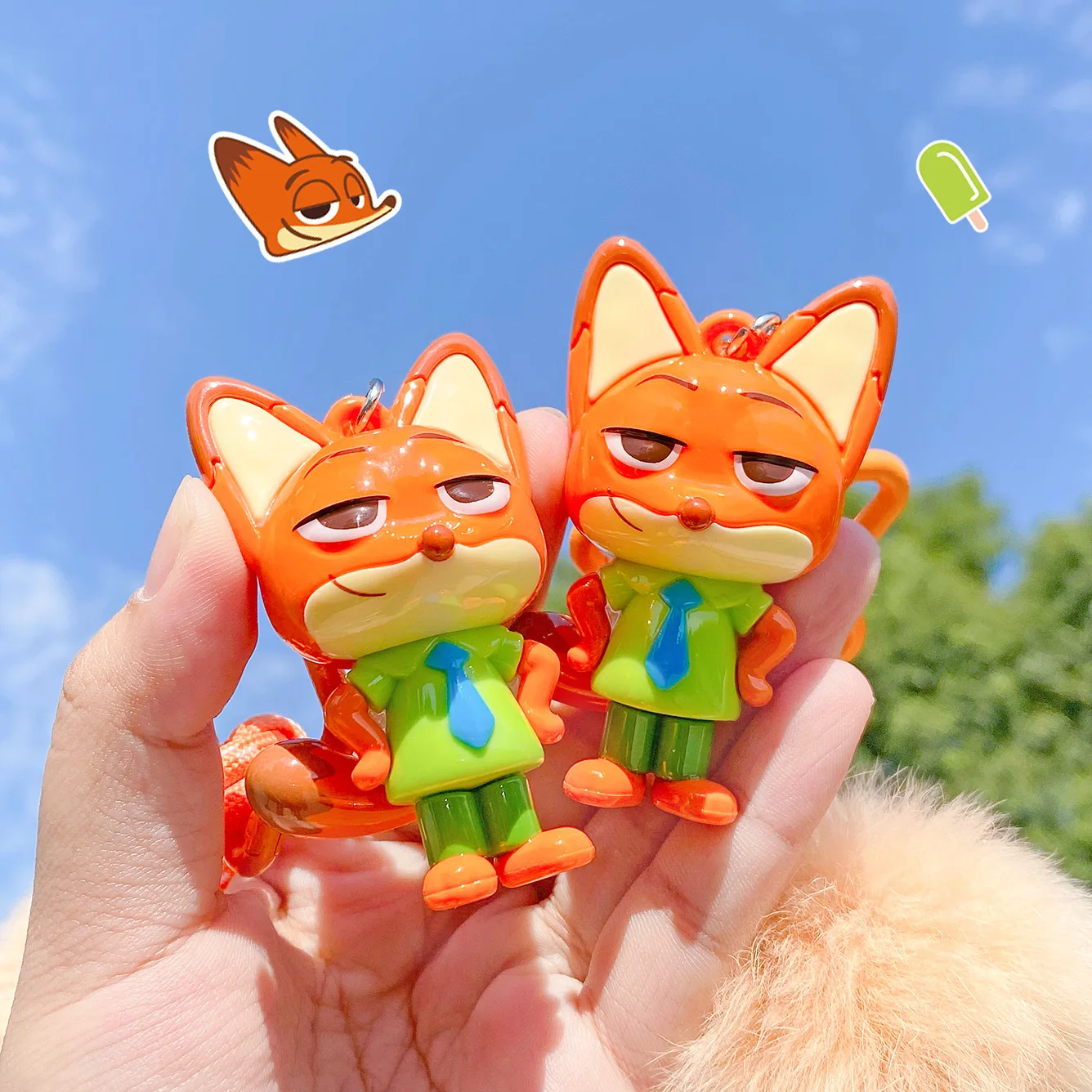 Nowy breloczek pluszowy Disney Zootopia Nick i Judy - zawieszka do plecaka z kreskówki na urodziny, Boże Narodzenie i Walentynki