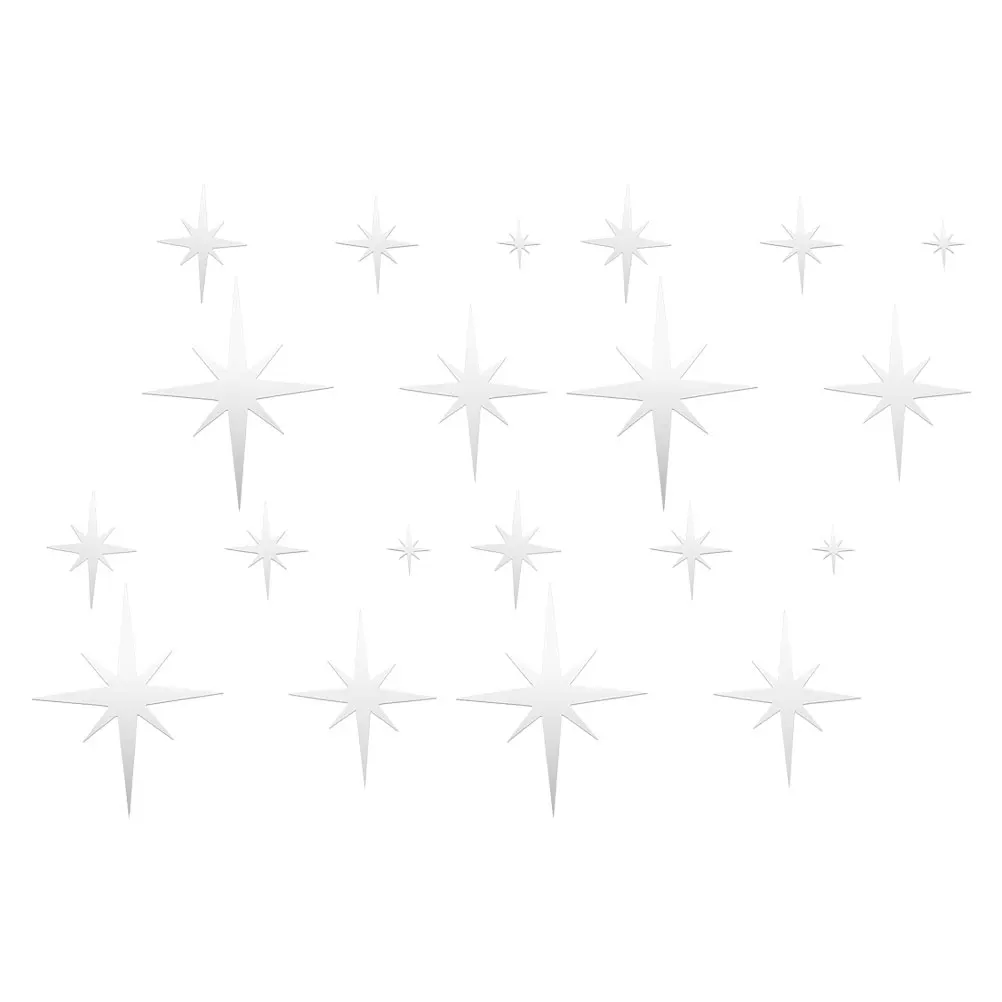 

1 Set Of Unique Acrylic Mirror Wall Decals Children Room Decorations Decorative Wall Stickers Multi-door Accessory