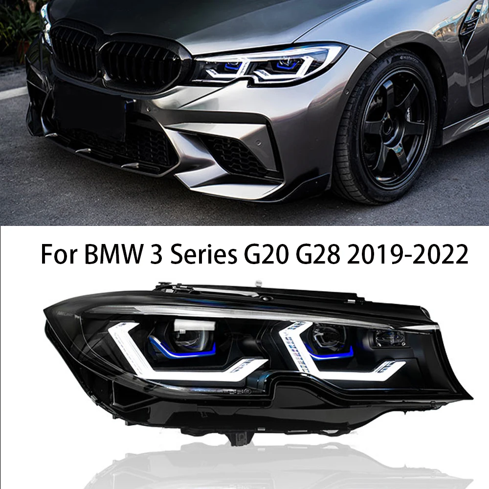 

Автомобильные фары для BMW G20 G28 светодиодный передние фары 2018-2024 фары 325i 320i DRL сигнал поворота Дальний свет объектив проектора Angel Eye