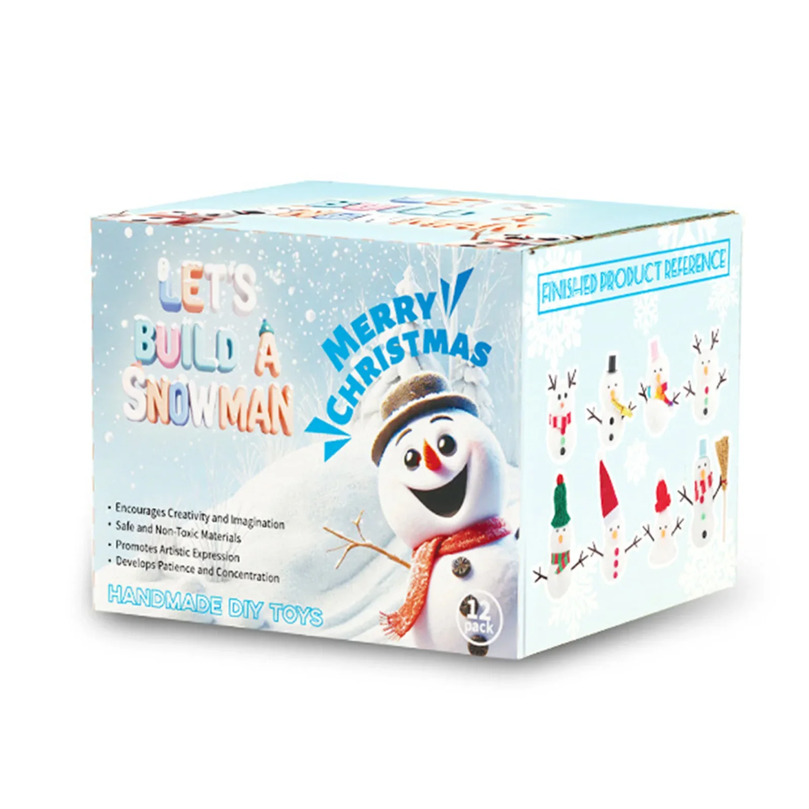 Educational DIY Resin Christmas Toys Snowman Crafts for Kids Snowman Making Kit for Christmas Party Favor