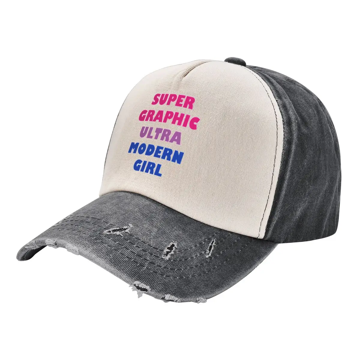 

Super Graphic Ultra Modern Girl in Pink/Purple/Blue Baseball Cap Cosplay Sunhat New In The Hat Golf Wear Women's Men's