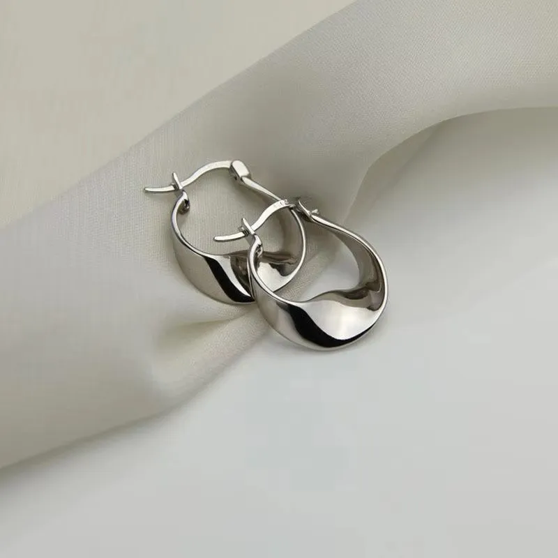 Women's Irregular Shape 925 Sterling Silver Earrings, Personalized