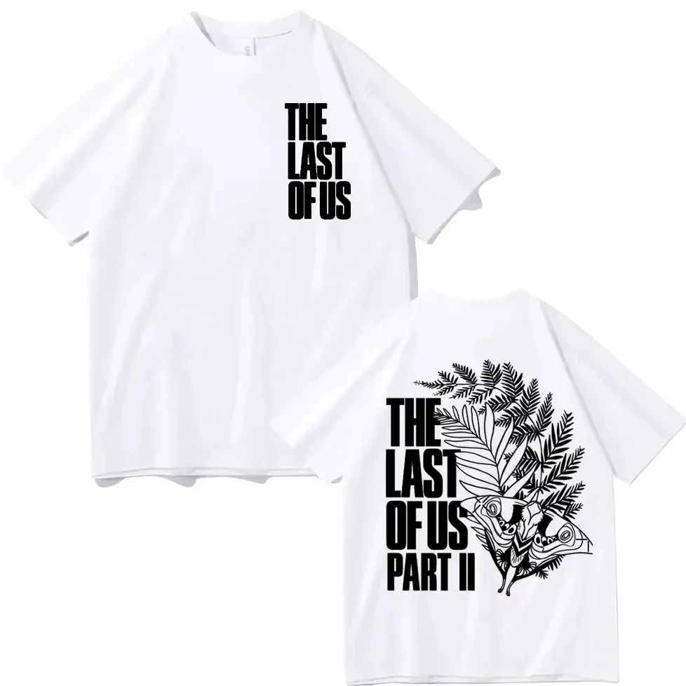 

Men's fashion "The Last of Us Part" pattern print 100% pure cotton short-sleeved T-shirt high street trend clothing
