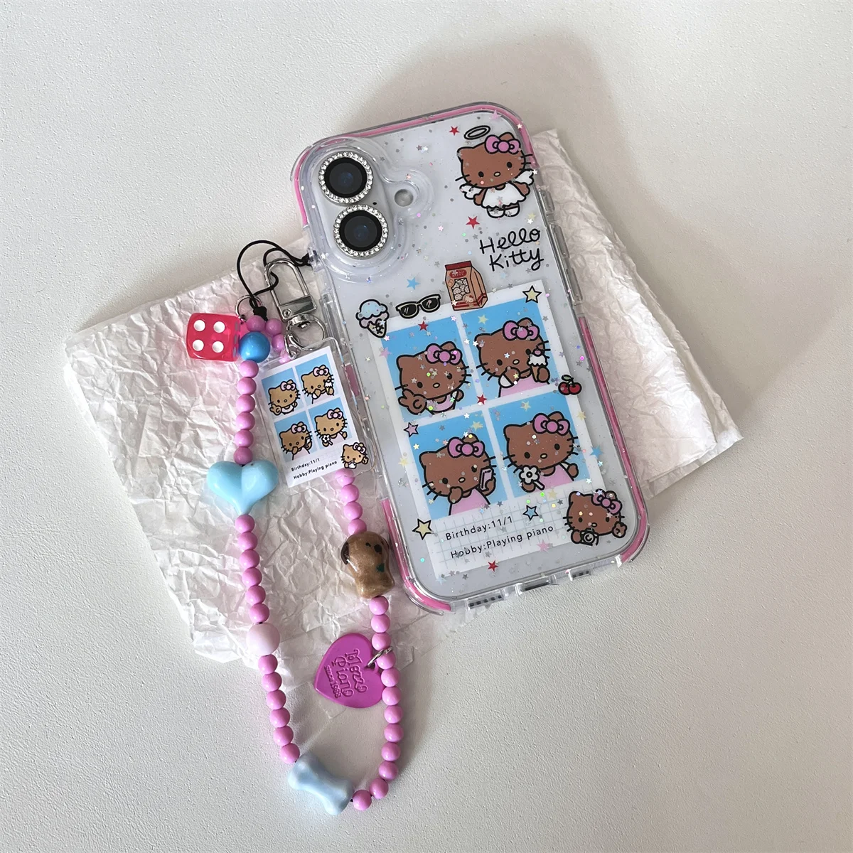 

HelloKitty Girls Fashion Cute Cartoon New Phone Case For iPhone 16 15 14 13 Pro Max fundas iphone 15 case Protective cover