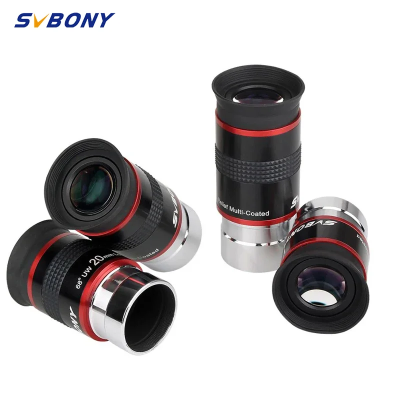 SVBONY Telescope Eyepieces FMC 1.25" 68° Ultra Wide Angle 6mm/ 9mm /15m /20mm for Astronomical Telescope