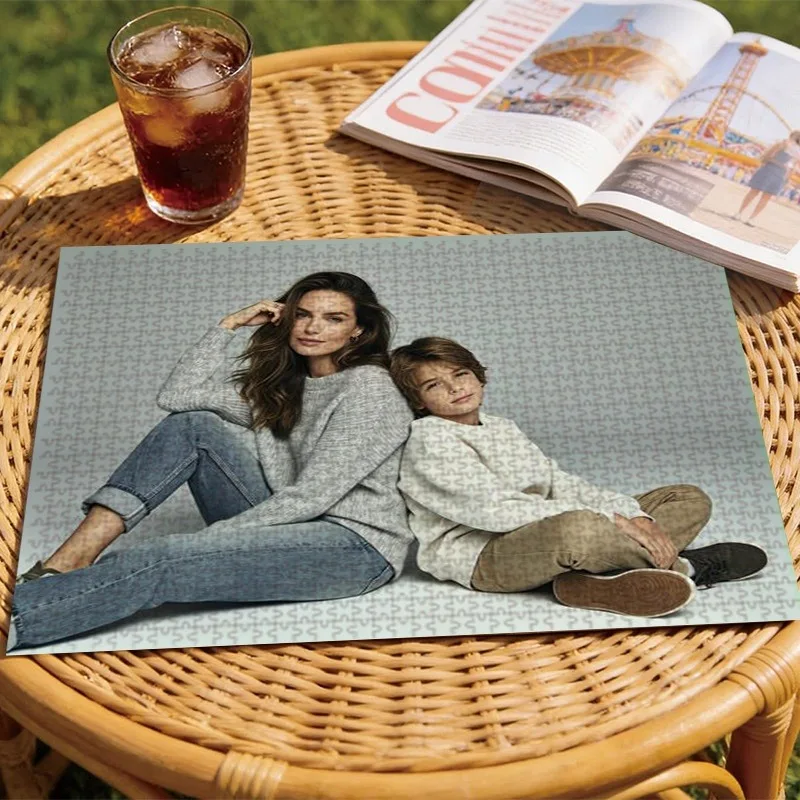35/300/500/1000pcs Personalized Custom Photo Puzzle Christmas Winter Photos Diy Toy for Kids Anniversary Festival Best Gift