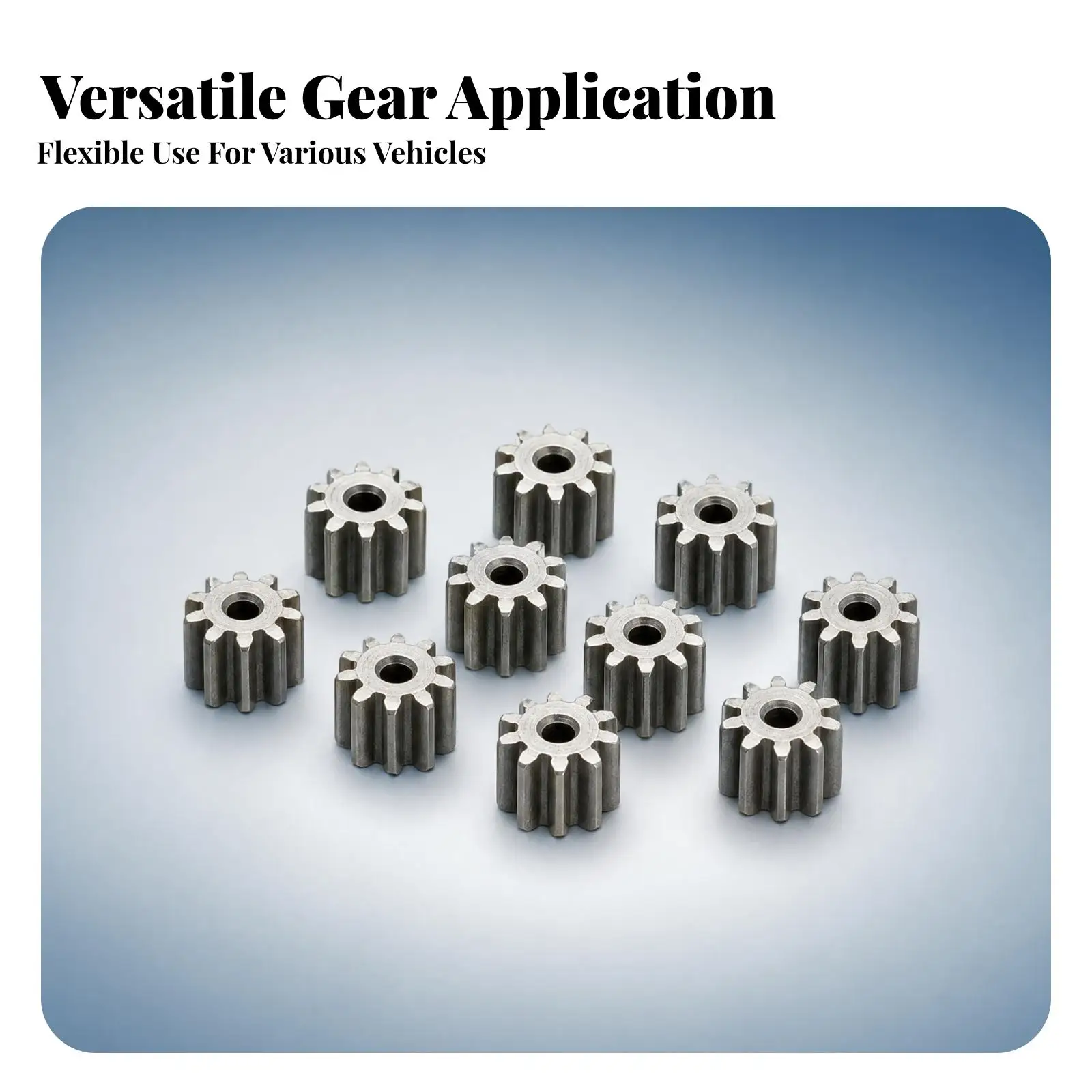 Vehicle Gear Component Sturdy Metal Gears 10 Pack Toothed Shaft Design for Tight Instrument Spaces