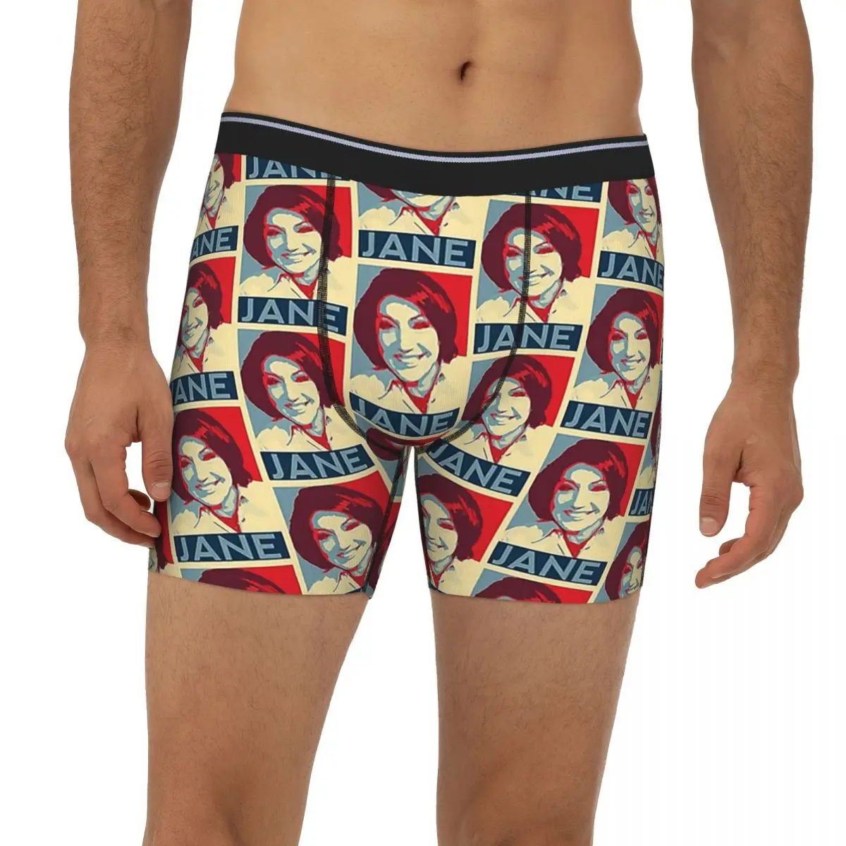 

Длинные трусы-боксеры Jane Mcdonald, короткие мужские трусы, вентилируемое нижнее белье для мужчин, подарки бойфренду