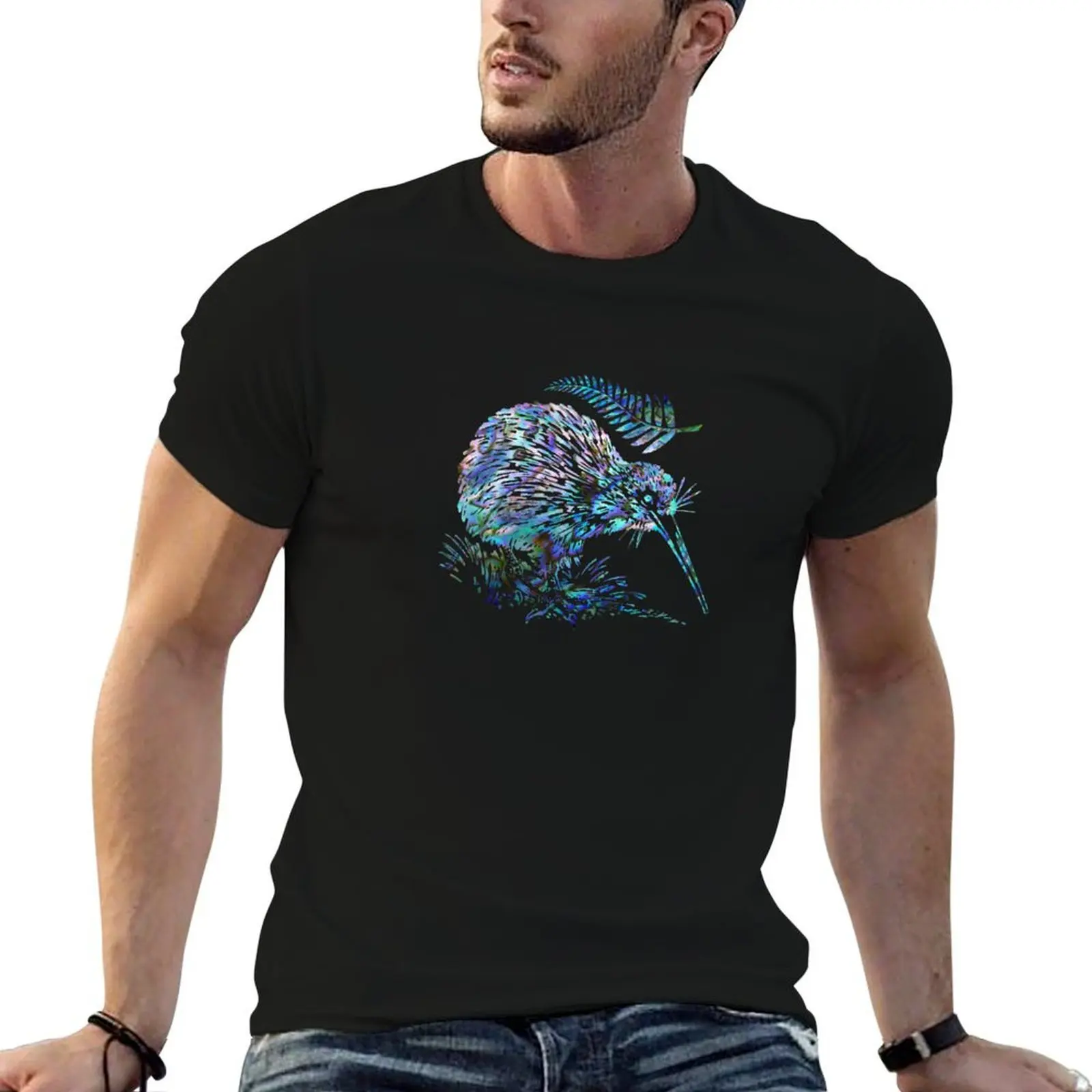 NEW ZEALAND: KIWI AND FERN PAUA T-Shirt new edition street wear t shirts for men pack