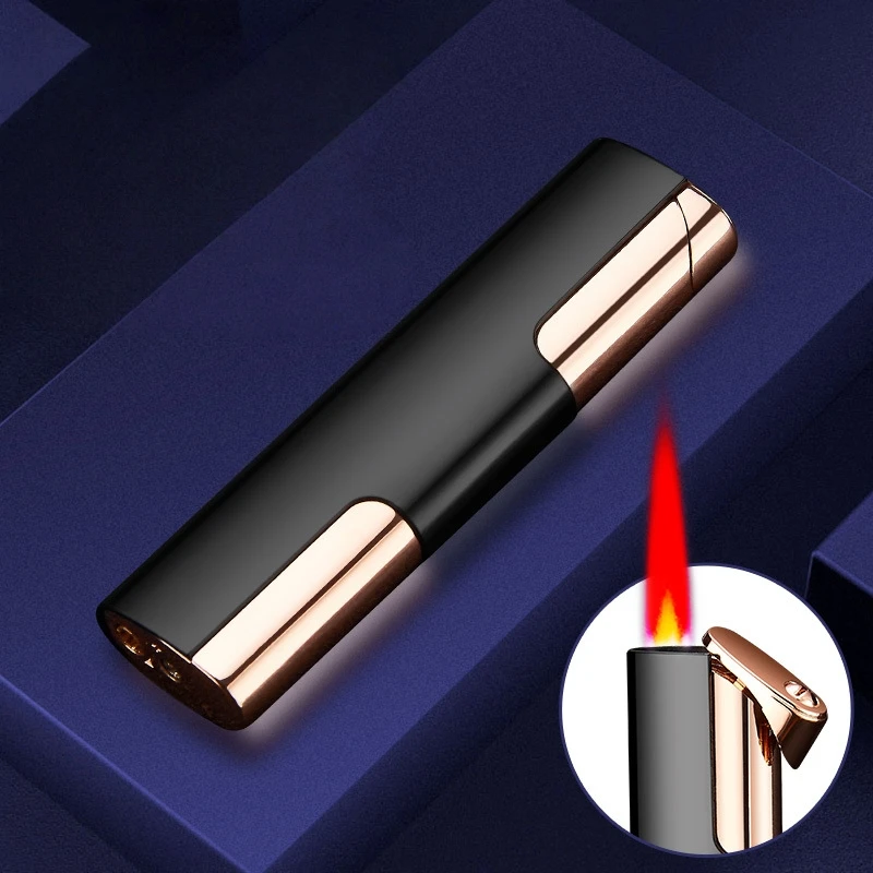 

New Metal Cigarette Lighter Fashionable Windproof Direct Ignition Device Portable Outdoor Ignition Tool Holiday Gift High-power