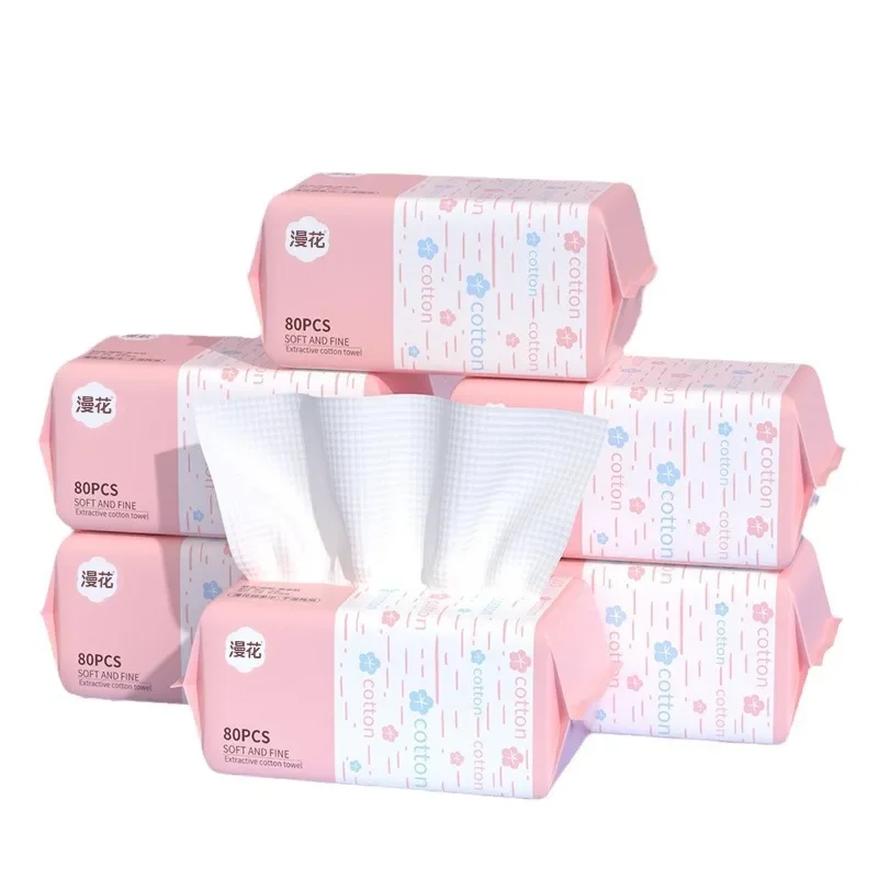 3 paczki Ściereczka Jednorazowy ręcznik do mycia twarzy Wysuwany bawełniany miękki ręcznik Bawełniany salon kosmetyczny Oczyszczający ręcznik do wycierania twarzy