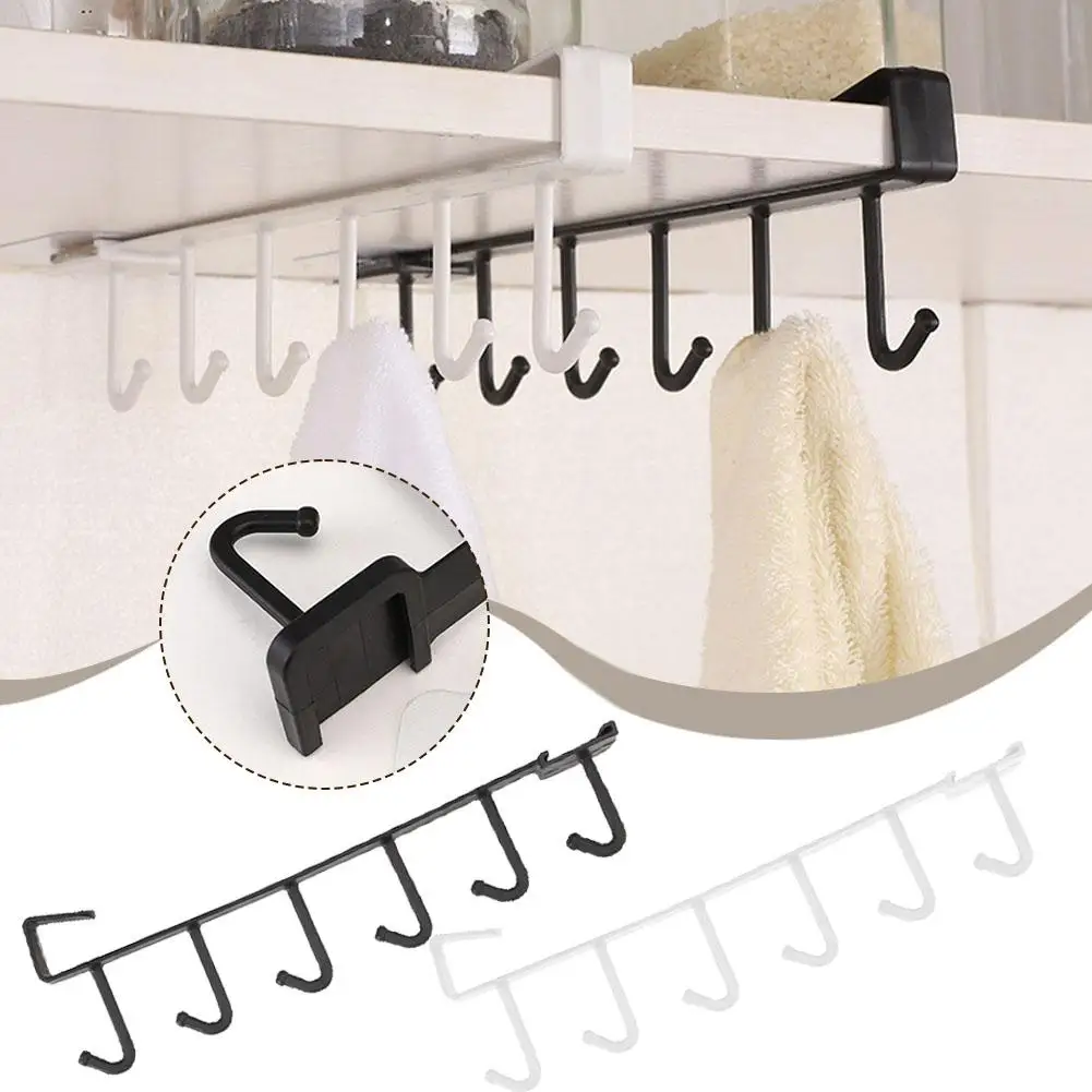 

Plastic Hook Kitchen Cabinet Door Hanging Rack Multifunction Accessories Organizer Shovel Household Towel Sundries Storage B0I6