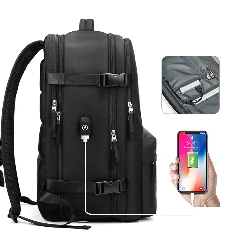 Waterproof Multi-Use Laptop Backpack For 16.5 Inch USB Charging Shockproof Business Briefcase Shoulder Bag For Man Women