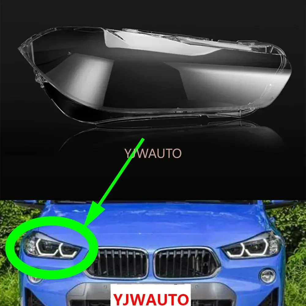 For BMW X2 F39 2018 2019 2020 2021 Headlamp Cover Car Headlight Lens Glass Head Light Replacement Front Auto Shell