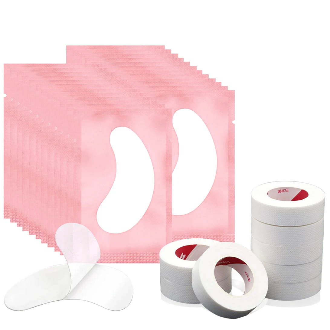 Eyelash Extension Patch Insulating Tapes Lash Extension Under Eye Patch Pad 50pairs Hydrogel Gel Lash Pads with Eyelash Tapes