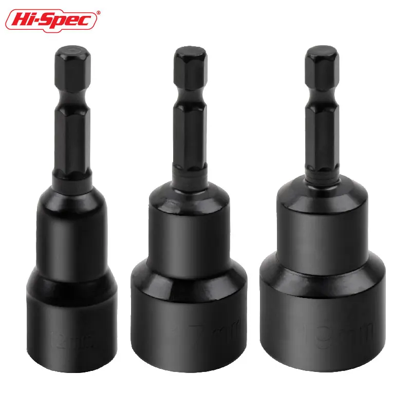 Hi-Spec Power Hex magnetyczne gniazdo śrubokręt nasadkowy zestaw wierteł Adapter rozszerzenie udarowe do wiertarek udarowych zestaw gniazd udarowych