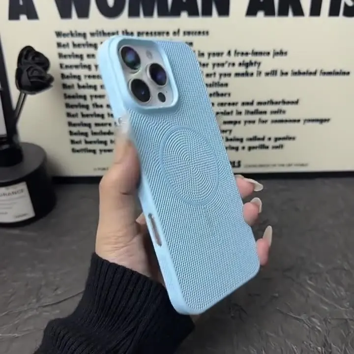 حافظة مغناطيسية لتبديد الحرارة مع حلقة رفيعة لهاتف آيفون 17 16 بلس برو ماكس 15 برو 14 13 12 11 رفيعة للغاية #2