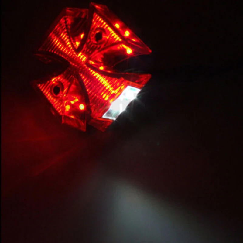 Motorcycle Motorcycle Tail Light Lens Parts Red 3-wire Connection Approx 50*50 Mm/2*2 Inch Red Lens Maltese ABS