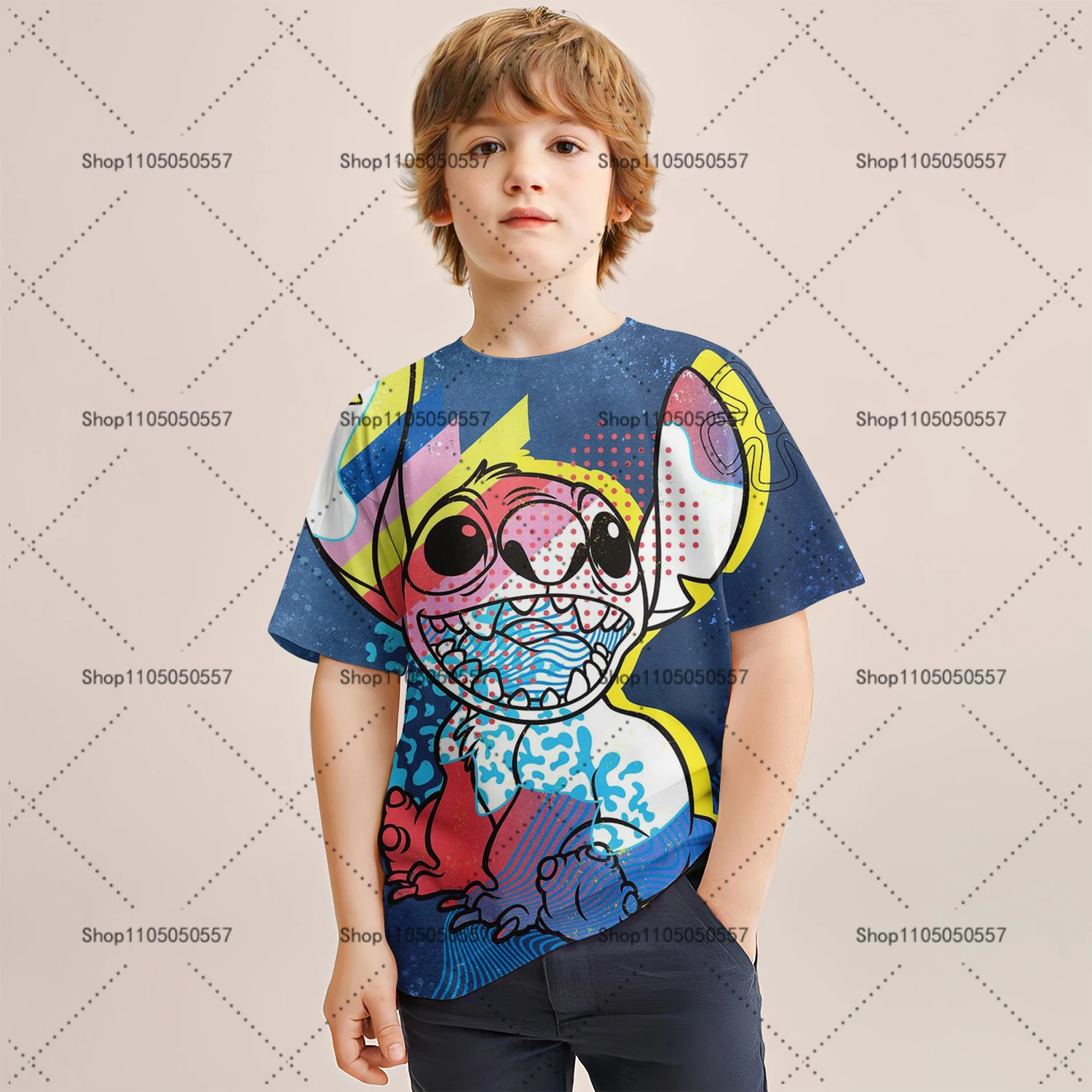 

3D printed youth T-shirt, with a variety of styles, cute and lively, very suitable for casual wear for boys/girls