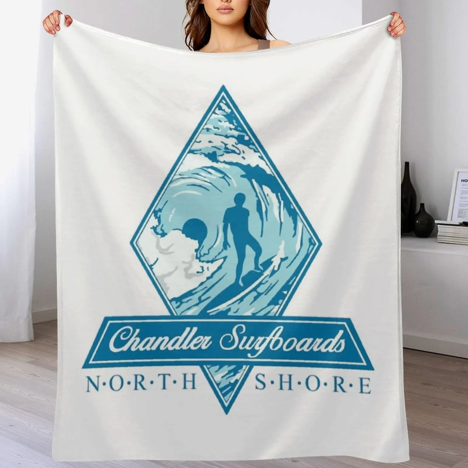 

Chandler Surfboards North Shore Throw Blanket valentine gift ideas Hairys Furry Beach Blankets