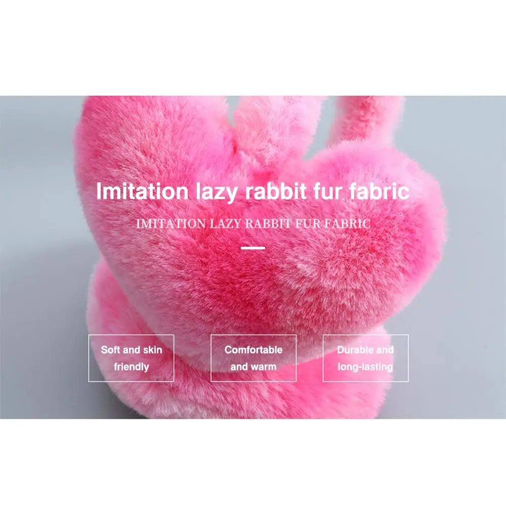 غطاء للأذنين دافئ على شكل قلب في الهواء الطلق، غطاء للأذنين للطلاب بألوان قوس قزح لتدفئة الأذن في الشتاء للنساء