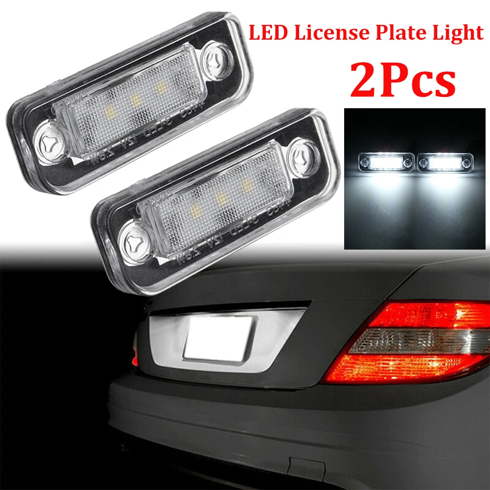 

SALE 2pcs LED License Plate Light Lamp Error Free For Mercedes Benz W203 5D W211 W219 R171 Car Accessories Dropshipping In Stock