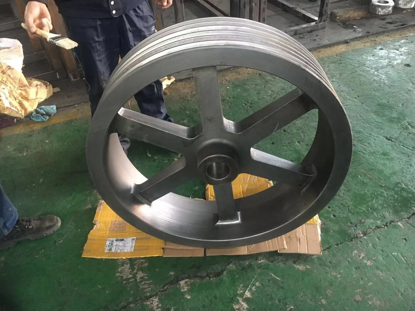 Luoyang Yogie Customized Large Big Diameter V Belt Steel Casting Sheave Flywheel Pulley 3-Month Warranty Machinery for Report